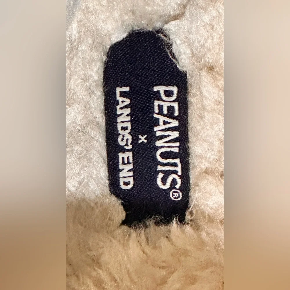 Lands' End X Peanuts Kids Slippers with Snoopy and Woodstock Youth 2M